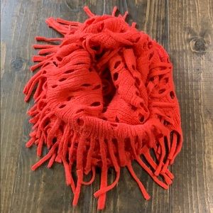 Bright coral Infinity scarf